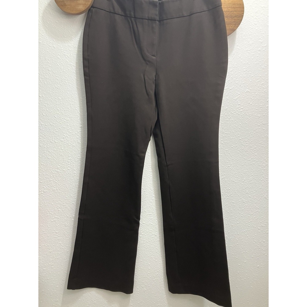 Women's Talbots Chocolate Brown Heritage Boot Cut Dress Pants Sz 8 Dark Academia
